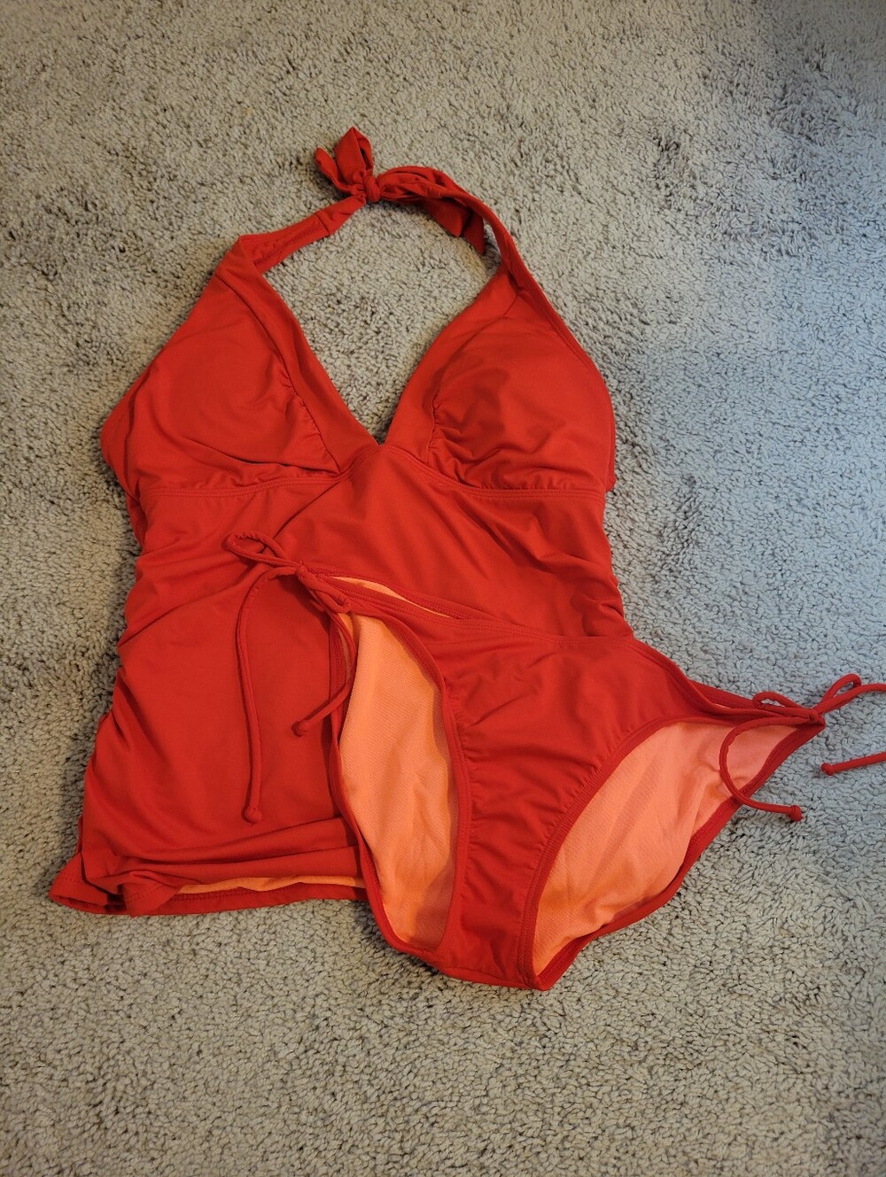 Athleta Red Halter Bikini Set